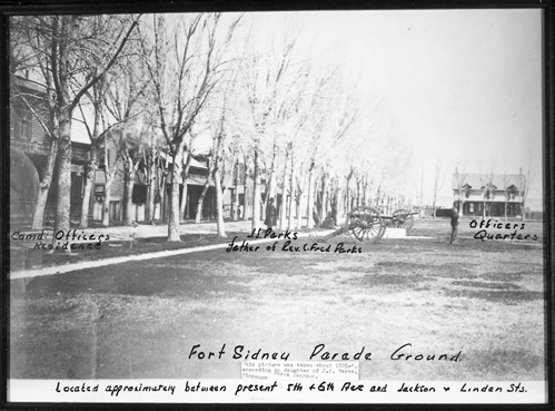 Old photo of Fort Sidney Parade Ground